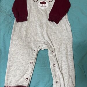Cat & Jack Gray and Maroon Bear Footie